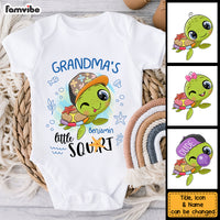 Personalized Gift For Baby Grandma's Little Turtle Baby Onesie 27329 thumb 1