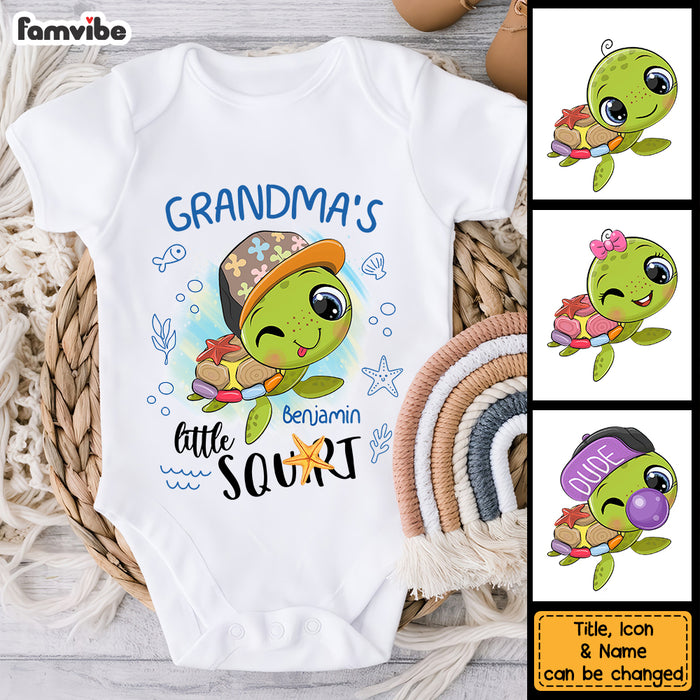 Personalized Gift For Baby Grandma's Little Turtle Baby Onesie 27329 1