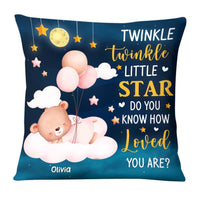 Personalized Gift For Newborn Baby Bear Twinkle Twinkle Little Star Pillow 27330 thumb 1