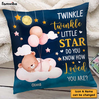 Personalized Gift For Newborn Baby Bear Twinkle Twinkle Little Star Pillow 27330 thumb 1
