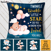 Personalized Gift For Newborn Baby Bear Twinkle Twinkle Little Star Pillow 27330 thumb 1