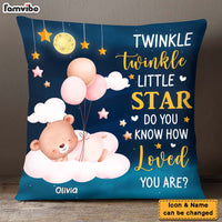 Personalized Gift For Newborn Baby Bear Twinkle Twinkle Little Star Pillow 27330 thumb 1