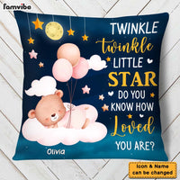 Personalized Gift For Newborn Baby Bear Twinkle Twinkle Little Star Pillow 27330 thumb 1