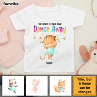 Personalized Gift For Granddaughter Animal Ballerina Dance Away Kid T Shirt 27334 thumb 1
