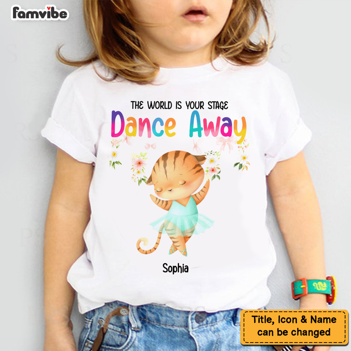 Personalized Gift For Granddaughter Animal Ballerina Dance Away Kid T Shirt 27334 1