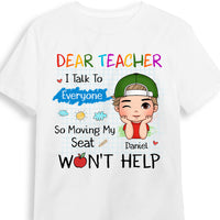 Personalized Gift For Grandson Moving My Seat Won't Help Funny School Classroom Kid T Shirt 27337 thumb 1