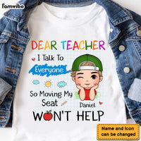 Personalized Gift For Grandson Moving My Seat Won't Help Funny School Classroom Kid T Shirt 27337 thumb 1