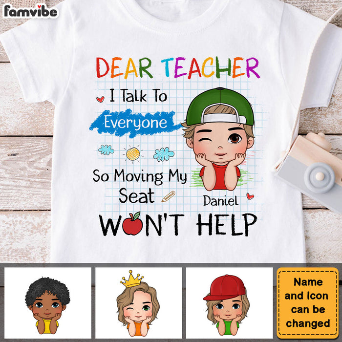 Personalized Gift For Grandson Moving My Seat Won't Help Funny School Classroom Kid T Shirt 27337 1