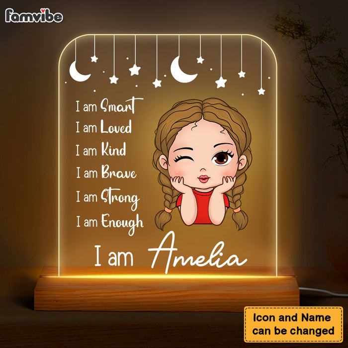 Personalized Gift For Granddaughter I Am Kind Plaque LED Lamp Night Light 27340 1