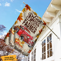 Personalized Farm Truck God Blessed Farmer Flag JL211 30O36 thumb 1