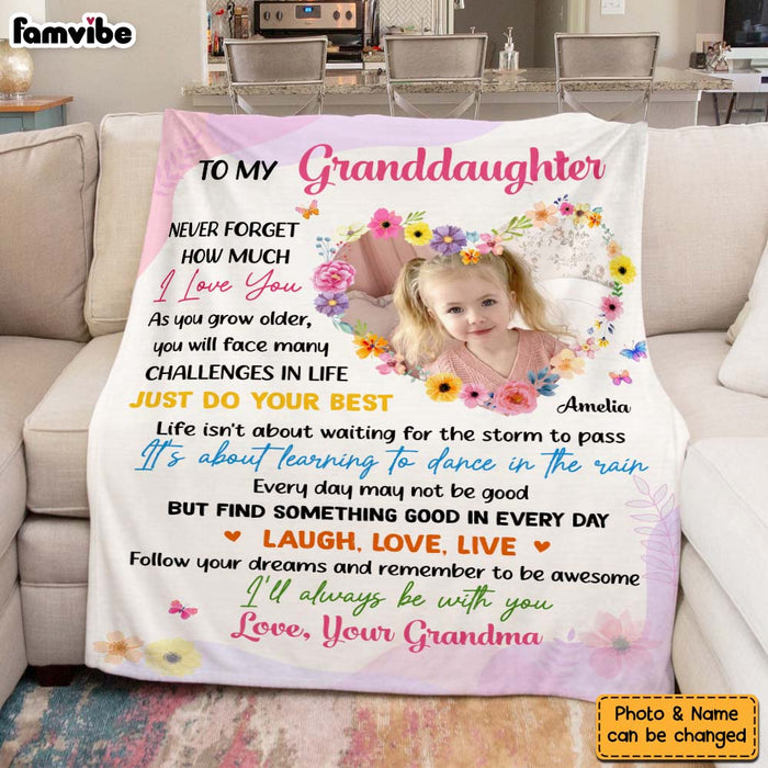 Personalized Love Gift For Granddaughter To My Granddaughter Blanket 31471 1