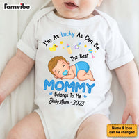 Personalized Gift For Newborn Baby I'm As Lucky As Can Be Baby Onesie 27342 thumb 1