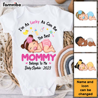 Personalized Gift For Newborn Baby I'm As Lucky As Can Be Baby Onesie 27342 thumb 1