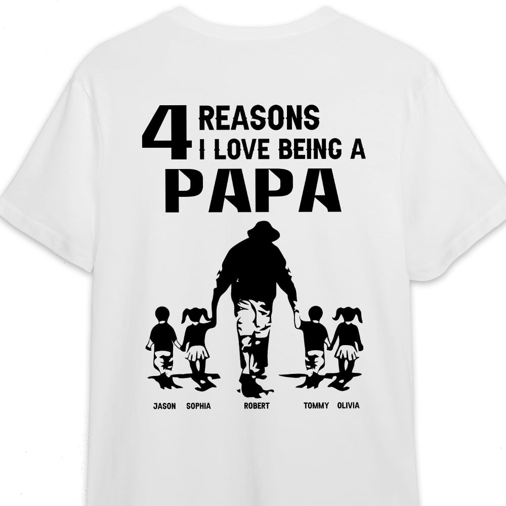 Personalized Gift For Grandpa For Papa Reasons I Love  Shirt 27344 Primary Mockup