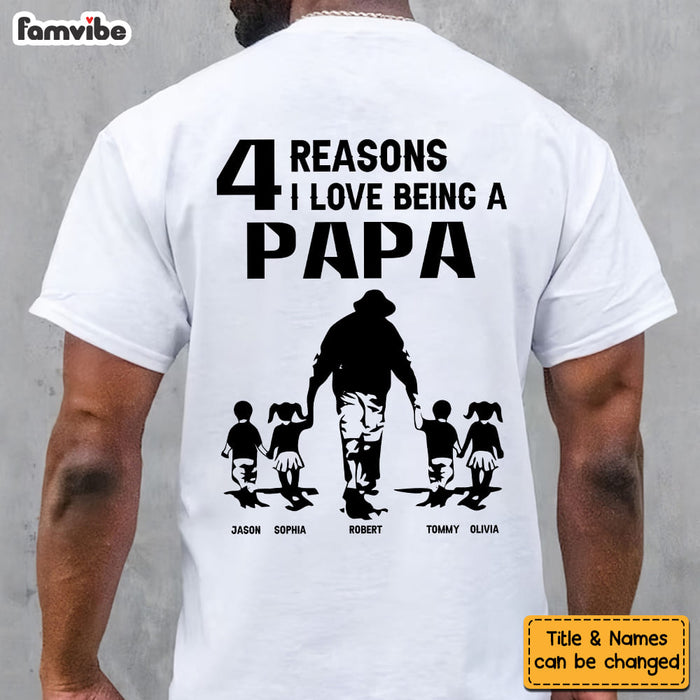 Personalized Gift For Grandpa For Papa Reasons I Love  Shirt 27344 1