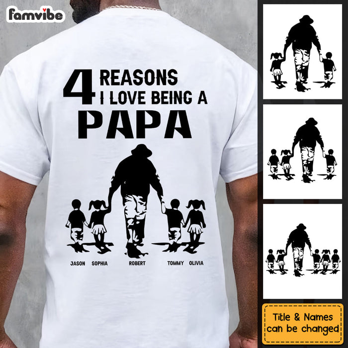 Personalized Gift For Grandpa For Papa Reasons I Love  Shirt 27344 1
