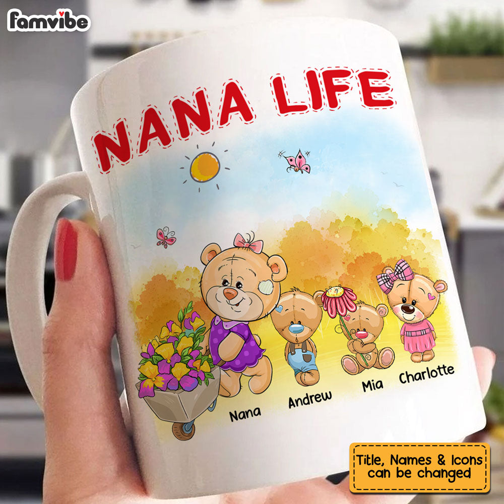 Personalized Birthday Gifts For Grandma Nana Life Teddy Bear Mug 27346 Primary Mockup