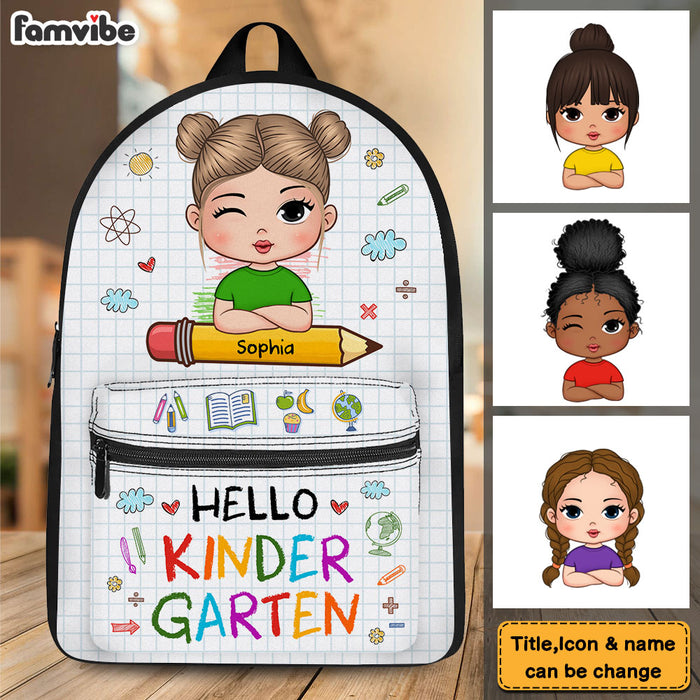 Personalized Gift For Granddaughter Hello Kindergarten BackPack 27349 1
