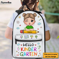 Personalized Gift For Granddaughter Hello Kindergarten BackPack 27349 thumb 1
