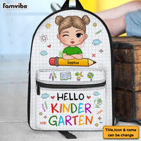 Personalized Gift For Granddaughter Hello Kindergarten BackPack 27349 thumb 1