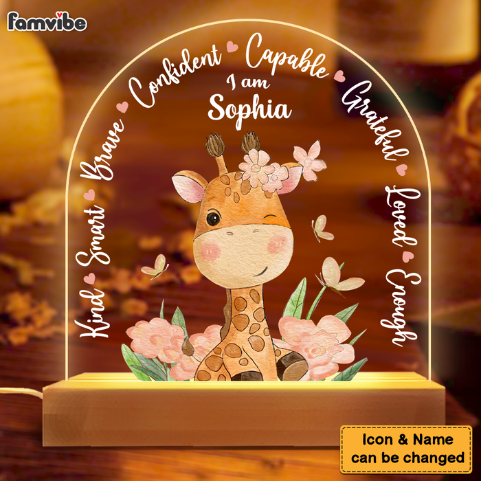 Personalized Gift For Granddaughter Animal Affirmation Plaque LED Lamp Night Light 27351 1