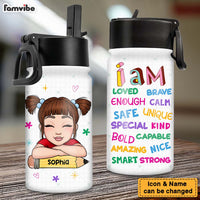Personalized Gift For Granddaughter Amazing Smart Kids Water Bottle With Straw Lid 27358 thumb 1