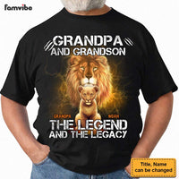 Personalized Gift For Grandpa Lion Grandpa And Grandson The Legend And The Legacy Shirt - Hoodie - Sweatshirt 27359 thumb 1