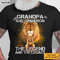 Personalized Gift For Grandpa Lion Grandpa And Grandson The Legend And The Legacy Shirt - Hoodie - Sweatshirt 27359 thumb 1