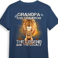 Personalized Gift For Grandpa Lion Grandpa And Grandson The Legend And The Legacy Shirt - Hoodie - Sweatshirt 27359 thumb 1