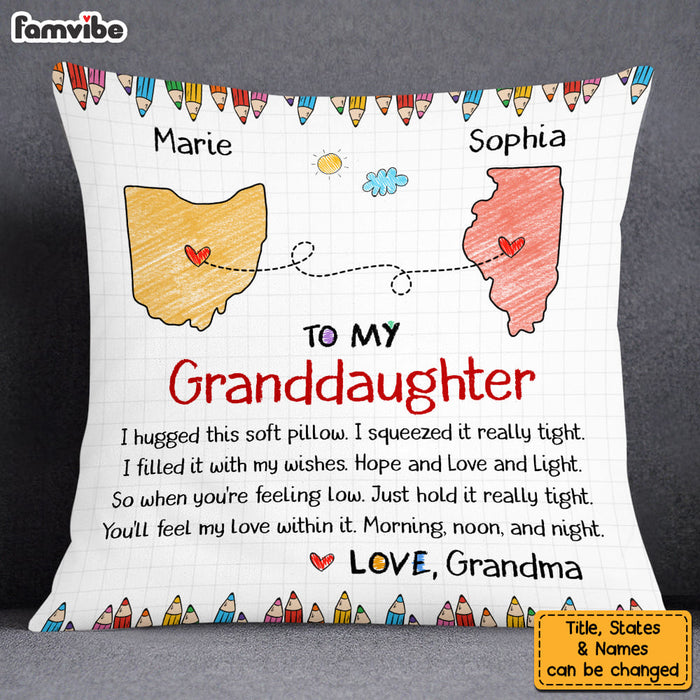 Personalized Gift For Granddaughter Long Distance Hug This Pillow 27361 1