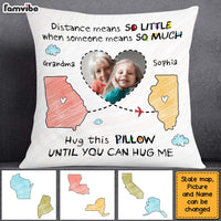 Personalized Gift For Long Distance Granddaughter Photo Hug This Pillow 27362 thumb 1
