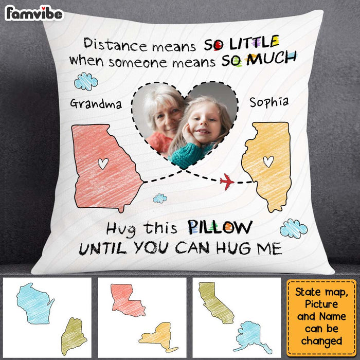 Personalized Gift For Long Distance Granddaughter Photo Hug This Pillow 27362 1