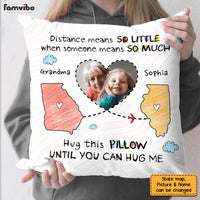 Personalized Gift For Long Distance Granddaughter Photo Hug This Pillow 27362 thumb 1