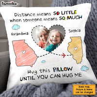 Personalized Gift For Long Distance Granddaughter Photo Hug This Pillow 27362 thumb 1