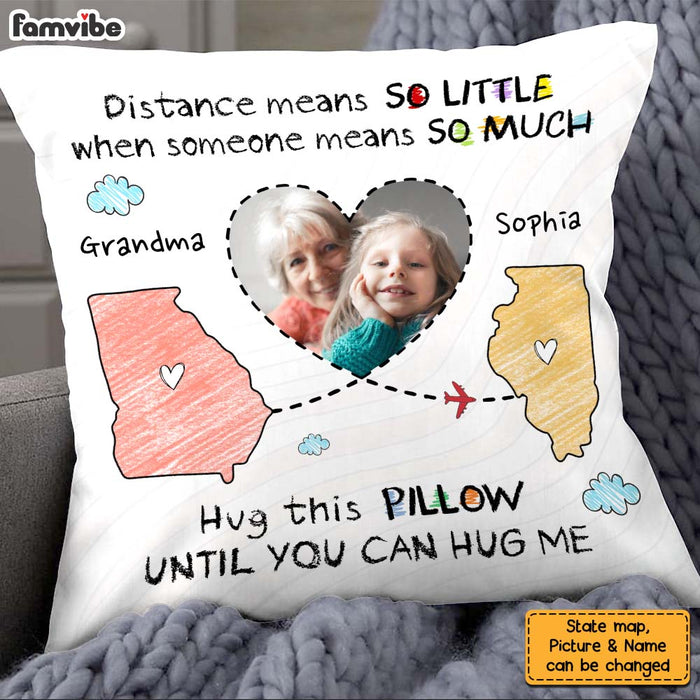 Personalized Gift For Long Distance Granddaughter Photo Hug This Pillow 27362 1