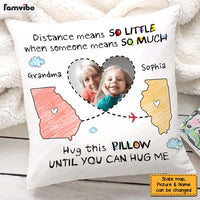 Personalized Gift For Long Distance Granddaughter Photo Hug This Pillow 27362 thumb 1