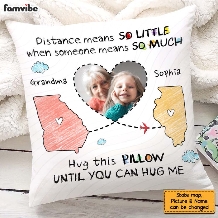 Personalized Gift For Long Distance Granddaughter Photo Hug This Pillow 27362 1