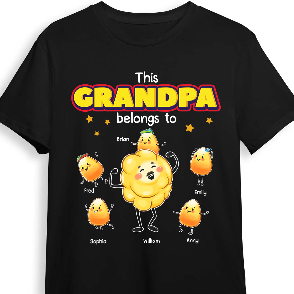 Personalized Gift For Grandpa Popcorn This Grandpa Belongs To Shirt Hoodie Sweatshirt 27364 Primary Mockup