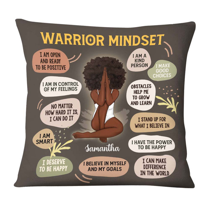 Personalized Gift for Daughter Warrior Mindset Pillow 27368 1