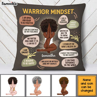 Personalized Gift for Daughter Warrior Mindset Pillow 27368 thumb 1