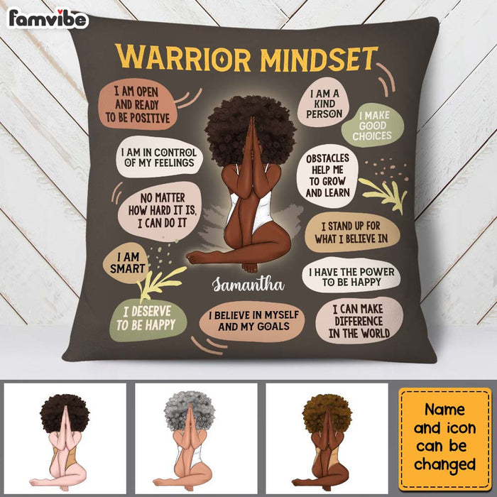 Personalized Gift for Daughter Warrior Mindset Pillow 27368 1