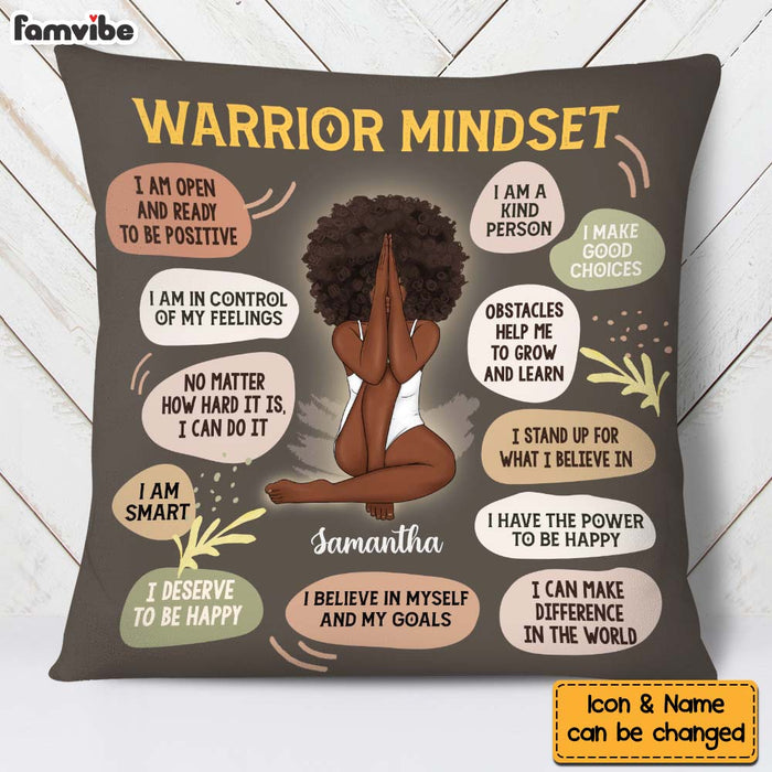 Personalized Gift for Daughter Warrior Mindset Pillow 27368 1