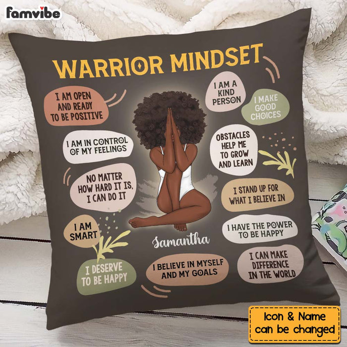 Personalized Gift for Daughter Warrior Mindset Pillow 27368 1