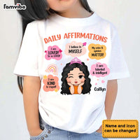 Personalized Gift For Granddaughter Daily Affirmation Kid T Shirt 27371 thumb 1