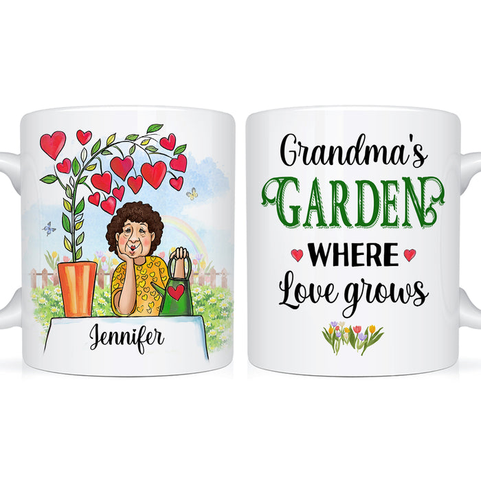 Personalized Gift for Grandma Where Love Grows Mug 27374 1