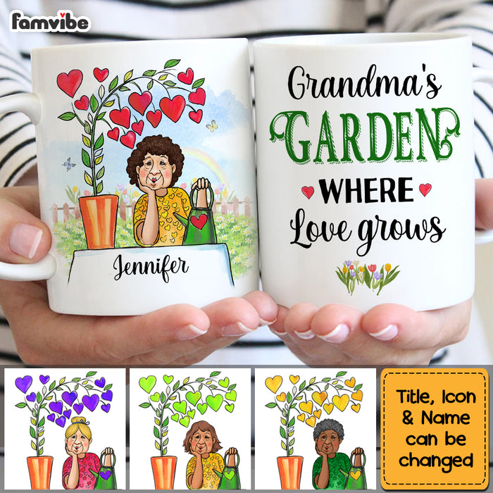 Personalized Gift for Grandma Where Love Grows Mug 27374 1