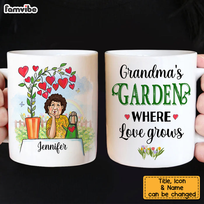 Personalized Gift for Grandma Where Love Grows Mug 27374 1