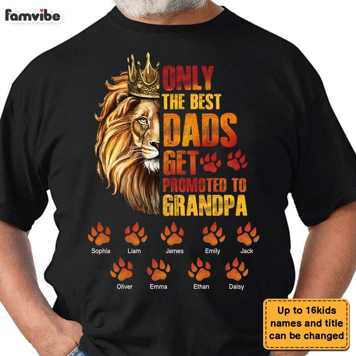 Personalized Gift for Grandpa Lion Footprints Shirt - Hoodie - Sweatshirt 27377 1