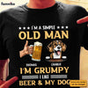Personalized Gift For Dog Dad Grumpy Old Man Likes Beer And Dogs Shirt - Hoodie - Sweatshirt 27381 1