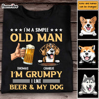 Personalized Gift For Dog Dad Grumpy Old Man Likes Beer And Dogs Shirt - Hoodie - Sweatshirt 27381 thumb 1